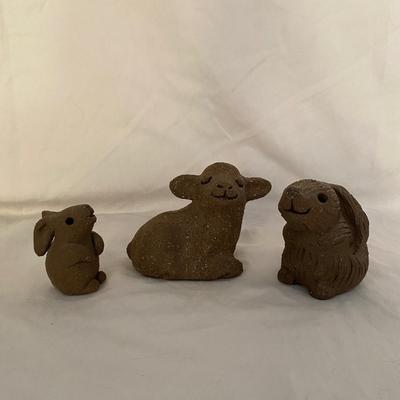 Vintage Signed Margaret Hudson Earth Arts Studio Clay Sculptures