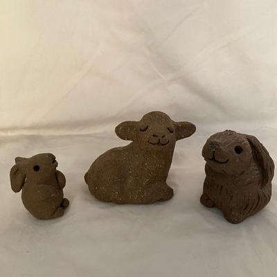 Vintage Signed Margaret Hudson Earth Arts Studio Clay Sculptures