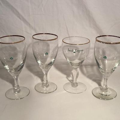 Vintage Gold-Rimmed Irish Coffee Glasses