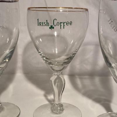 Vintage Gold-Rimmed Irish Coffee Glasses