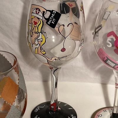 Hand-Painted Wine Glasses