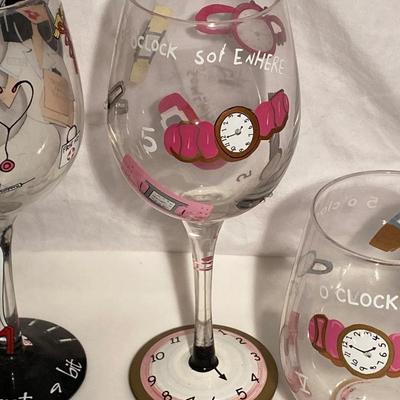 Hand-Painted Wine Glasses