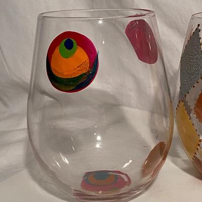 Hand-Painted Wine Glasses