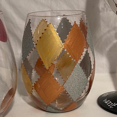 Hand-Painted Wine Glasses