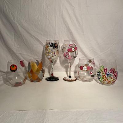 Hand-Painted Wine Glasses