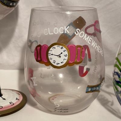 Hand-Painted Wine Glasses