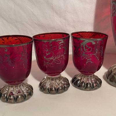 Vintage Italian Murano Glass Decanter Set