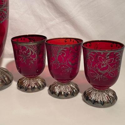 Vintage Italian Murano Glass Decanter Set