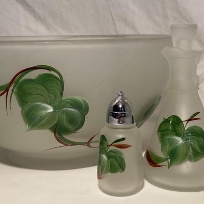 Hand-Painted Frosted Dinnerware Set