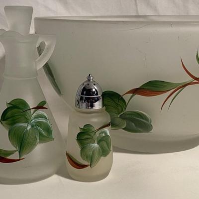 Hand-Painted Frosted Dinnerware Set
