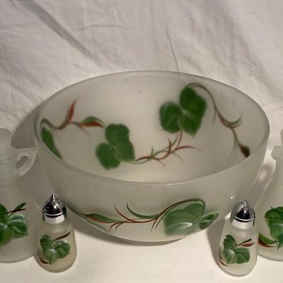 Hand-Painted Frosted Dinnerware Set