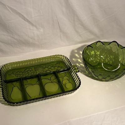 Green Depression Glass Lot