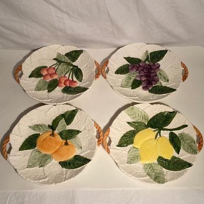 Set of Four Decorative Kitchen Plates