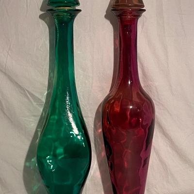 Two Pier 1 Decorative â€œSpainâ€ Glass Art