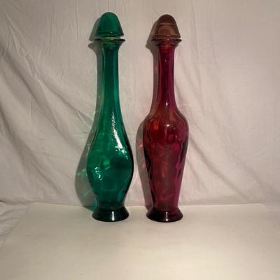 Two Pier 1 Decorative â€œSpainâ€ Glass Art