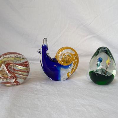Collection of Art Glass Paperweights