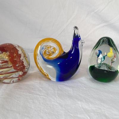 Collection of Art Glass Paperweights