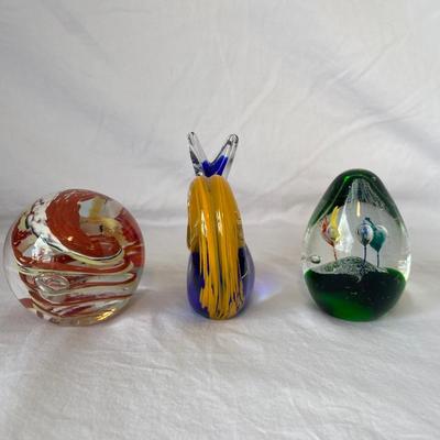 Collection of Art Glass Paperweights