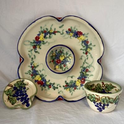 Vintage Signed Clouds Folsom Pottery Set