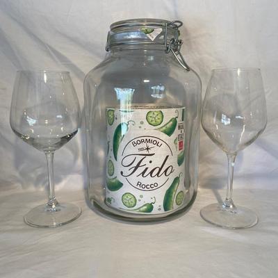 Vintage Bormioli Rocco Fido Glasses and Pitcher