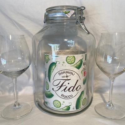 Vintage Bormioli Rocco Fido Glasses and Pitcher