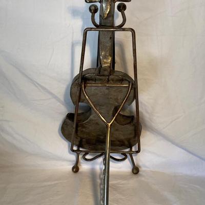 Silver Metal Bass Sculpture