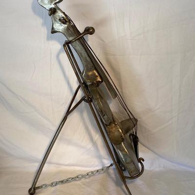 Silver Metal Bass Sculpture