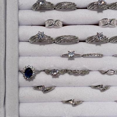 Collection of Marked 925 Sterling Silver Rings