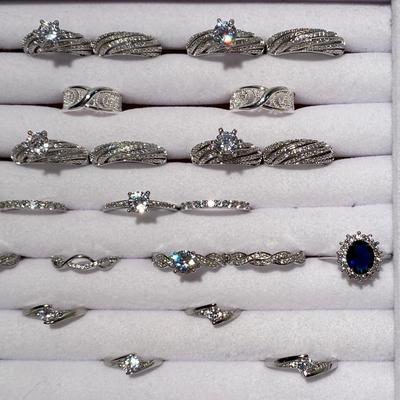 Collection of Marked 925 Sterling Silver Rings