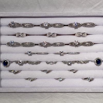 Collection of Marked 925 Sterling Silver Rings
