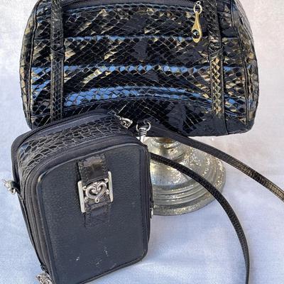 LOT 92 Contemporary Purses Judith Liber Lizard Shoulder Bag + Brighton Cross Body Purse & Wallet