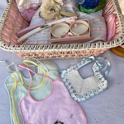 LOT 94 Vintage Baby Cloths Christening Dress Madonna by Haddad Bonnet Bids +