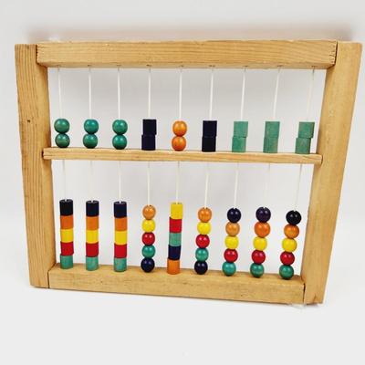 VINTAGE WOODEN ABACUS COUNTING TOY