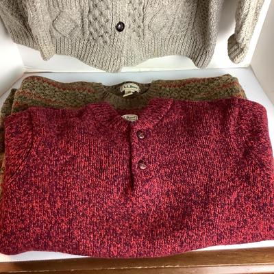 Lot 914  Three Mens Sweaters ( John Molloy & LLBean )