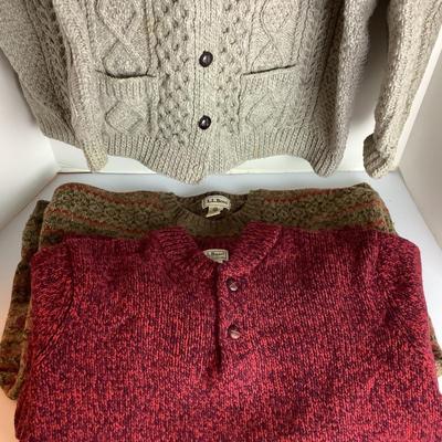 Lot 914  Three Mens Sweaters ( John Molloy & LLBean )