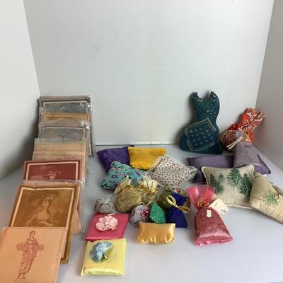Lot 916 Scented Sachet and Antique Handkerchief Lot
