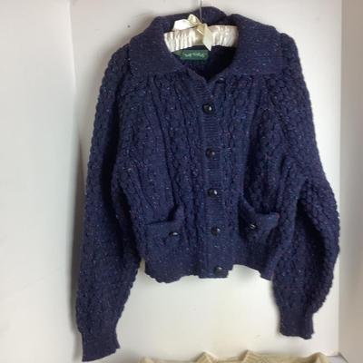Lot 918. Pair of Womenâ€™s Hand Knit Wool Cardigan Sweaters