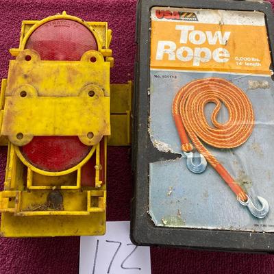 Tow Rope and Emergency Lights