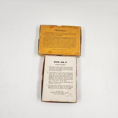 1938 & 1942 WHO AM I BIBLE CARD GAME