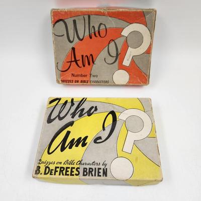 1938 & 1942 WHO AM I BIBLE CARD GAME