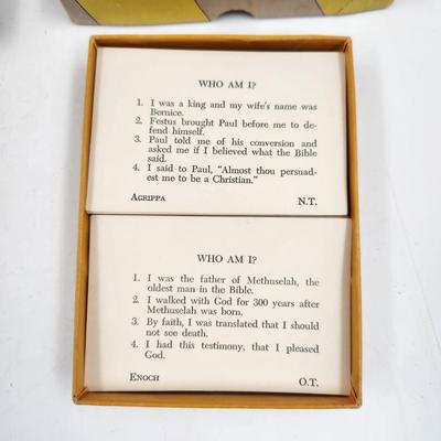 1938 & 1942 WHO AM I BIBLE CARD GAME