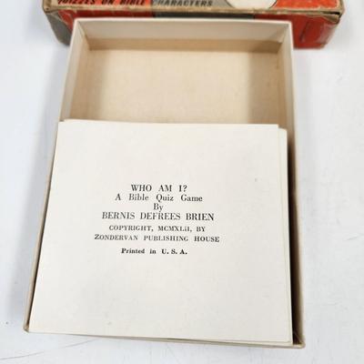 1938 & 1942 WHO AM I BIBLE CARD GAME