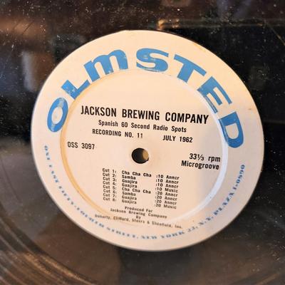 Lot #103 Super Rare JAX Beer 1962 Radio Ad Record - Promo Item