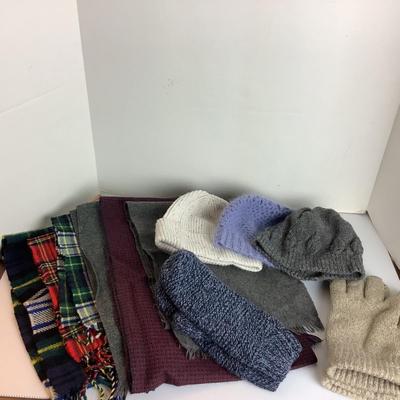 Lot 923 Lot of Wool Scarves, Hats & Gloves