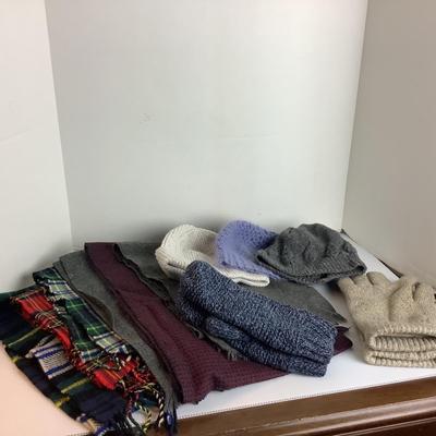 Lot 923 Lot of Wool Scarves, Hats & Gloves