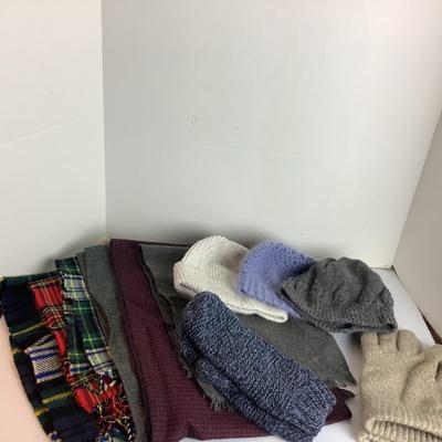 Lot 923 Lot of Wool Scarves, Hats & Gloves