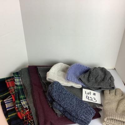 Lot 923 Lot of Wool Scarves, Hats & Gloves