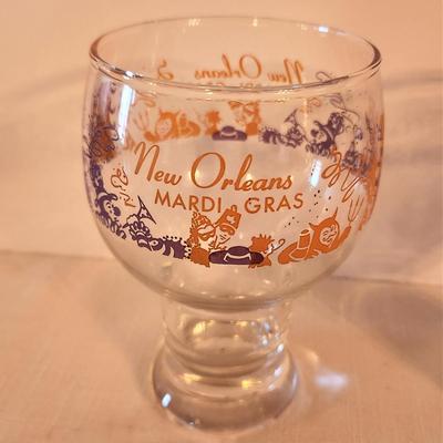 Lot #105  Lot of Three Vintage Mardi Gras Glasses