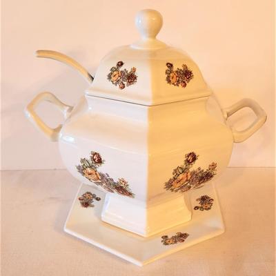 Lot #106  1970's Ceramic Tureen with Underplate