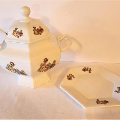 Lot #106  1970's Ceramic Tureen with Underplate